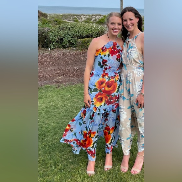 MISA LOS ANGELES Dallin Tiered Floral-Print Ruffle-Trim Halter Maxi Dress - Picture 3 of 3